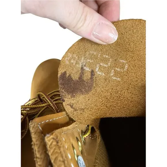 Timberland Classic 6” Waterproof Boot Wheat Nubuck Mens 7.5 w/ Box - Picture 6 of 12